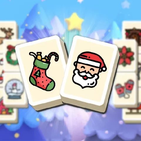 Game background of Mahjong Christmas Holiday