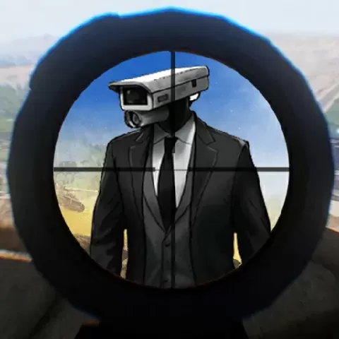 Game background of Skibidi Toilet vs Cameraman Sniper Game