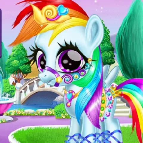 Game background of Rainbow Pony Caring