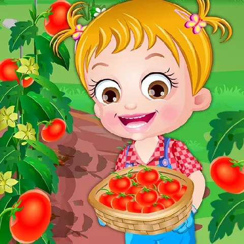 Game background of Baby Hazel Tomato Farming