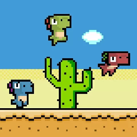 Game background of Pixel Dino Run