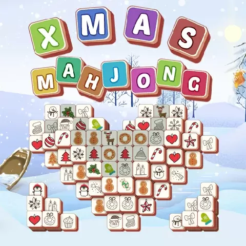 Game background of Xmas Mahjong Tiles 2023